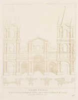 KG 14587
<br/>
facade van een kerk
<br/>
<em>Caylus, Anne Claude Philippe, Comte de (1692-1765)</em>
